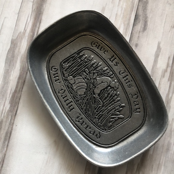 Wilton Armetale “Give Us This Day Our Daily Bread” serving dish and Child’s Mug - Picture 2 of 7